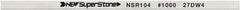 Value Collection - Flat Ceramic Finishing Stick - 100mm Long x 0.5mm Wide x 1mm Thick, 1,000 Grit - Exact Tool & Supply