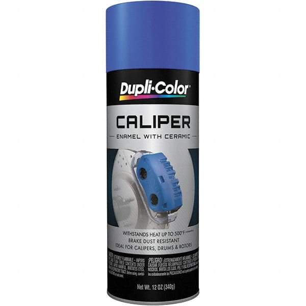 Dupli-Color - 12 oz Blue Automotive Heat Resistant Paint - Gloss Finish, 500°F Max Temp, Comes in Aerosol Can - Exact Tool & Supply