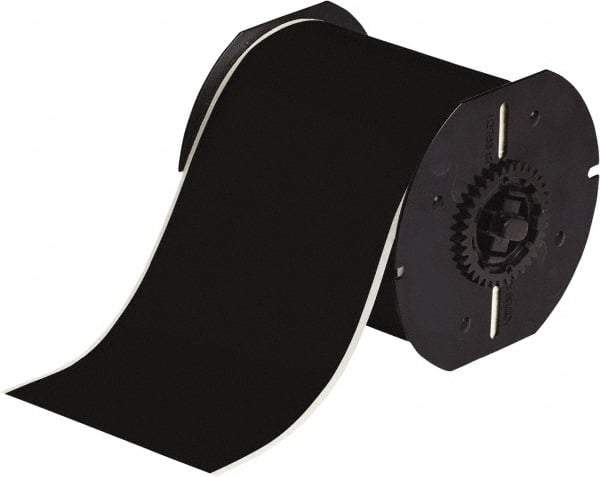Brady - 4" Wide x 1,200" Long, Black Vinyl Tape - For BBP30 Label Printer, BBP33 Label Printer, BBP35 Multicolor Sign & Label Printer, BBP37 Color & Cut Sign & Label Printer, BradyPrinter S3100, BBP31 Sign & Label Printer - Exact Tool & Supply