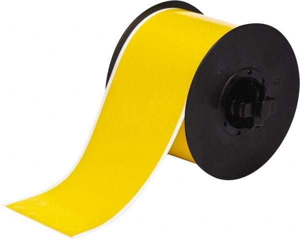 Brady - 3" Wide x 1,200" Long, Yellow Vinyl Tape - For BBP30 Label Printer, BBP33 Label Printer, BBP35 Multicolor Sign & Label Printer, BBP37 Color & Cut Sign & Label Printer, BradyPrinter S3100, BBP31 Sign & Label Printer - Exact Tool & Supply