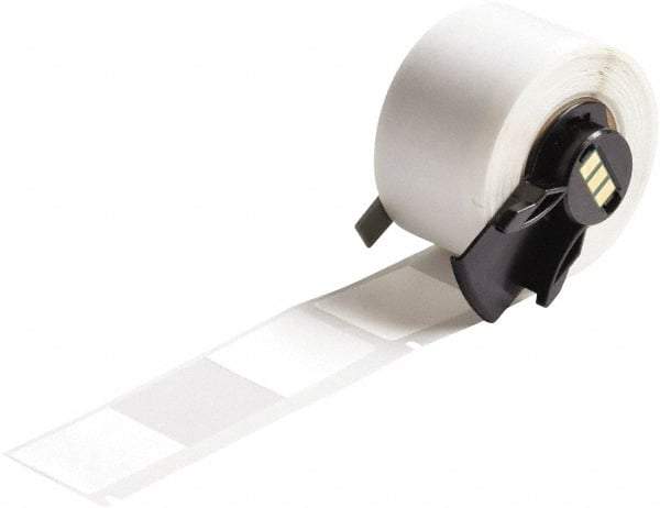 Brady - 1" Wide, Clear/White Vinyl Labels - For BMP61 Labeling System, BMP71 Label Printer, TLS 2200 Thermal Labeling System, TLS-pc Link Thermal Labeling System - Exact Tool & Supply