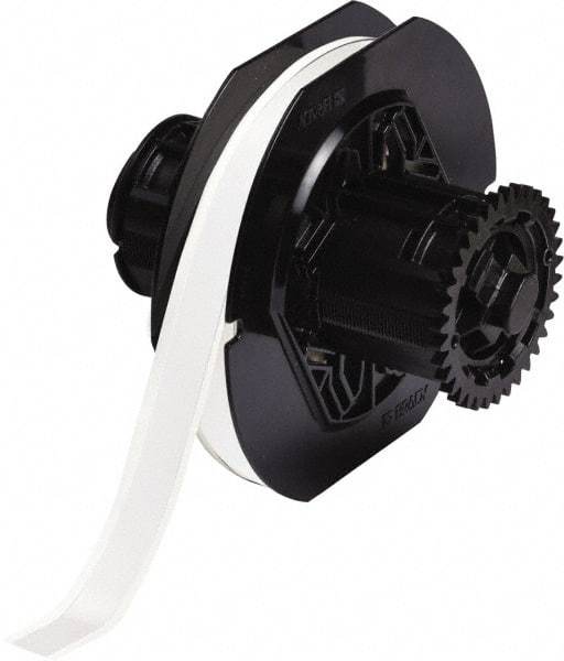 Brady - 1/2" Wide x 1,200" Long, White Vinyl Tape - For BBP30 Label Printer, BBP33 Label Printer, BBP35 Multicolor Sign & Label Printer, BBP37 Color & Cut Sign & Label Printer, BradyPrinter S3100, BBP31 Sign & Label Printer - Exact Tool & Supply