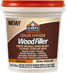 Elmer's - 16 oz Jar Wood Filler - Natural - Exact Tool & Supply