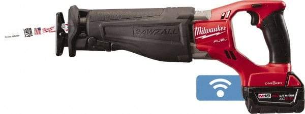 Milwaukee Tool - 18V, 0 to 3,000 SPM, Cordless Reciprocating Saw - Lithium-Ion Batteries Included - Exact Tool & Supply