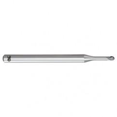 .8mm Dia. - 45mm OAL - Solid Carbide - Ball End HP End Mill-2 FL - Exact Tool & Supply