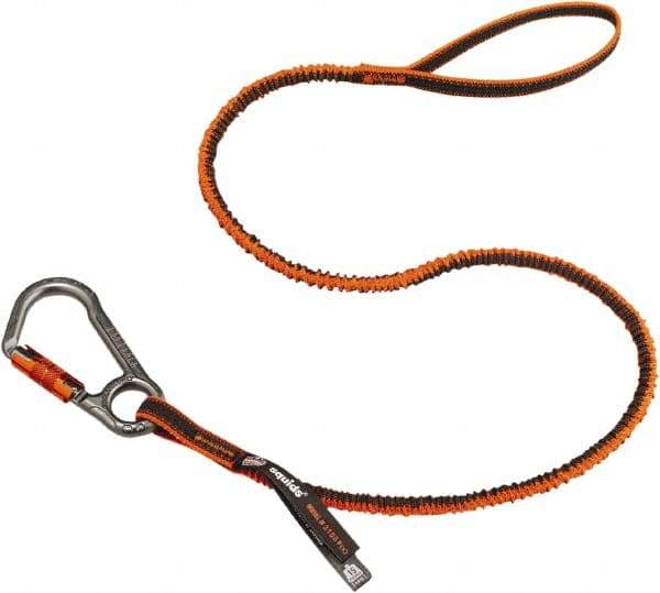 Ergodyne - 38" Tool Lanyard - Carabiner Connection, 60" Extended Length, Orange - Exact Tool & Supply