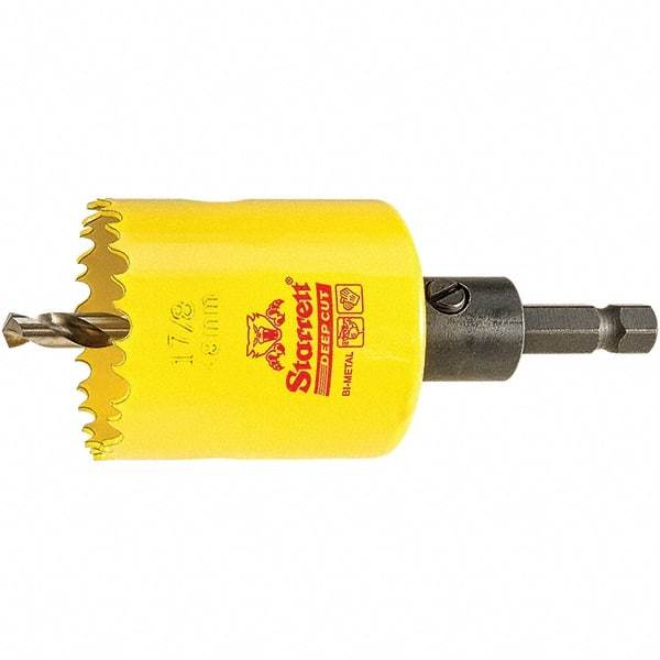 Starrett - 1-7/8" Diam, 2" Cutting Depth, Hole Saw - High Speed Steel Saw, Toothed Edge - Exact Tool & Supply
