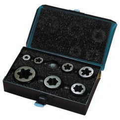 49mm 7 Piece Carbon Steel Hexagon Rethreading Die Set - Exact Tool & Supply