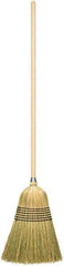 Harper Brush - 56" OAL Corn Bristle Broom - 39" Long Wood Handle, 17" Bristle Length, 14" Wide - Exact Tool & Supply