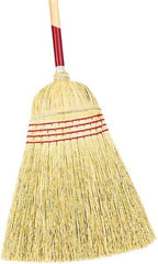Harper Brush - 58" OAL Corn Bristle Broom - 40" Long Wood Handle, 18" Bristle Length, 18" Wide - Exact Tool & Supply