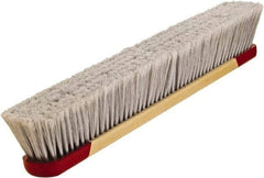 Harper Brush - 24" Smooth Surface Synthetic Push Broom - 3" Bristle Length, Plastic Block, Bolt-On Handle Connection, Handle Included - Exact Tool & Supply