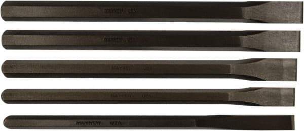 Mayhew - 5 Piece Cold Chisel Set - Sizes Included 1/2 to 1" - Exact Tool & Supply