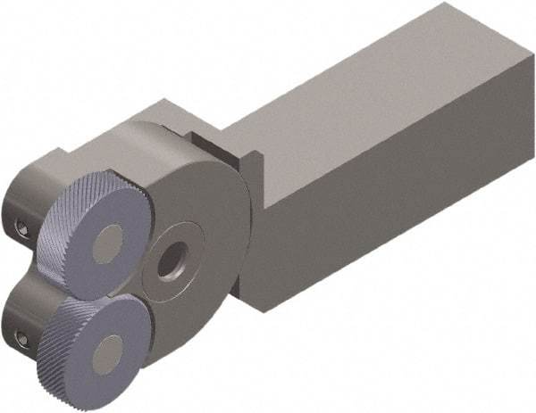 Made in USA - RH Cut, Diamond, 3/4" Wide x 3/4" High x 3" Long Square Shank, Up-To-Shoulder Bump Knurlers - 2 Knurls Required (Included), 1" Diam x 5/16" Wide Face, 5/16" Hole Diam, Series OT - Exact Tool & Supply