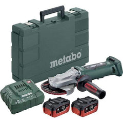 Metabo - 5" Wheel Diam, 8,000 RPM, Cordless Angle & Disc Grinder - 5/8-11 Spindle - Exact Tool & Supply