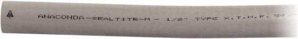 Anaconda Sealtite - 1" Trade Size, 100' Long, Flexible Liquidtight Conduit - Galvanized Steel & Silicone, 25.4mm ID, Gray - Exact Tool & Supply