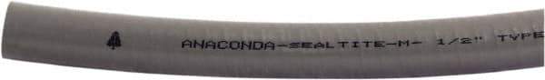 Anaconda Sealtite - 1" Trade Size, 100' Long, Flexible Liquidtight Conduit - Galvanized Steel & PVC, 1" ID, Gray - Exact Tool & Supply