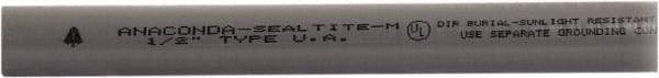 Anaconda Sealtite - 1" Trade Size, 400' Long, Flexible Liquidtight Conduit - Galvanized Steel & PVC, 25.4mm ID, Gray - Exact Tool & Supply