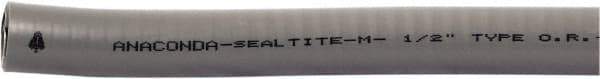 Anaconda Sealtite - 1" Trade Size, 400' Long, Flexible Liquidtight Conduit - Galvanized Steel & PVC, 1" ID, Gray - Exact Tool & Supply