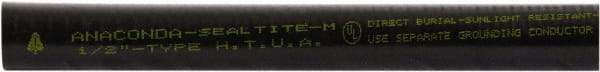 Anaconda Sealtite - 1" Trade Size, 100' Long, Flexible Liquidtight Conduit - Galvanized Steel & PVC, 25.4mm ID, Black - Exact Tool & Supply