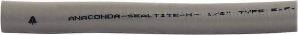 Anaconda Sealtite - 1" Trade Size, 100' Long, Flexible Liquidtight Conduit - Aluminum & PVC, 25.4mm ID, Gray - Exact Tool & Supply