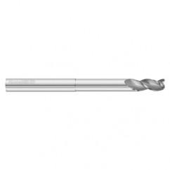 1" Dia. x 6 Overall Length 3-Flute .090 C/R Solid Carbide SE End Mill-Round Shank-Center Cut-Uncoated - Exact Tool & Supply