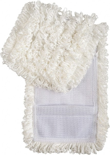 Fas-trak - 1-1/4" White Head Band, Large Microfiber Loop End Mop Head - Exact Tool & Supply