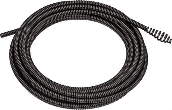 DeWALT - 5/16" x 25' Drain Cleaning Machine Cable - Coiled, 3/8" to 3" Pipe, Use with DEWALT DCD200 Brushless Drain Snakes - Exact Tool & Supply