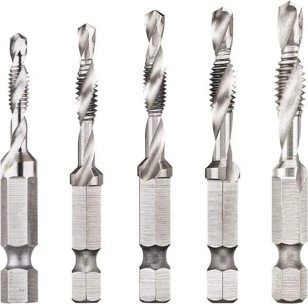 DeWALT - Combination Drill & Tap Sets Minimum Thread Size (Inch): #8-32 Maximum Thread Size (Inch): 1/4-20 - Exact Tool & Supply