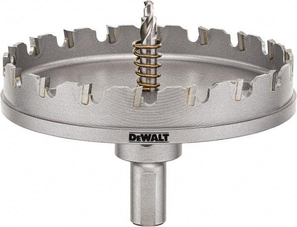 DeWALT - 4" Diam, 1/4" Cutting Depth, Hole Saw - Carbide-Tipped Saw, Toothed Edge - Exact Tool & Supply