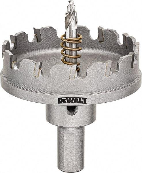 DeWALT - 3-5/8" Diam, 1/4" Cutting Depth, Hole Saw - Carbide-Tipped Saw, Toothed Edge - Exact Tool & Supply