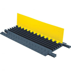 Checkers - On Floor Cable Covers Cover Material: Polyurethane Number of Channels: 5 - Exact Tool & Supply