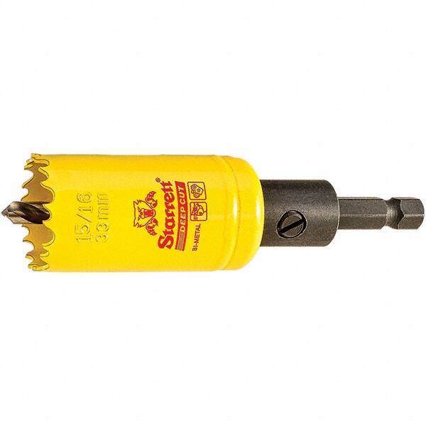 Starrett - 1-5/16" Diam, 2" Cutting Depth, Hole Saw - High Speed Steel Saw, Toothed Edge - Exact Tool & Supply