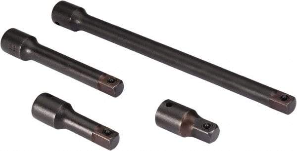 Proto - 1/2" Drive Socket Impact Locking Extension Set - 4 Pieces, Includes 2, 3, 5, 10" Lengths - Exact Tool & Supply