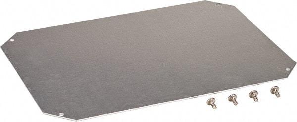 Fibox - Electrical Enclosure Galvanized Steel Mounting Plate - For Use with ARCA IEC - Exact Tool & Supply