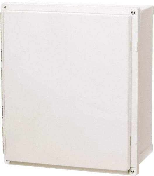 Fibox - Polycarbonate Standard Enclosure Hinge Cover - NEMA 4, 4X, 6, 6P, 12, 13, 10" Wide x 10" High x 6" Deep, Impact, Moisture & Corrosion Resistant, Dirt-tight & Dust-tight - Exact Tool & Supply