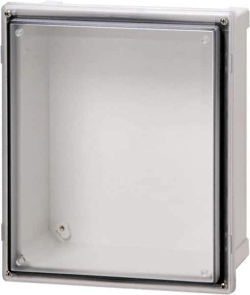Fibox - Polycarbonate Standard Enclosure Hinge Cover - NEMA 4, 4X, 6, 6P, 12, 13, 10" Wide x 12" High x 6" Deep, Impact, Moisture & Corrosion Resistant, Dirt-tight & Dust-tight - Exact Tool & Supply