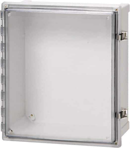 Fibox - Polycarbonate Standard Enclosure Hinge Cover - NEMA 4, 4X, 6, 6P, 12, 13, 10" Wide x 10" High x 6" Deep, Impact, Moisture & Corrosion Resistant, Dirt-tight & Dust-tight - Exact Tool & Supply