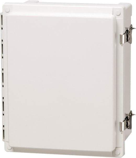 Fibox - Polycarbonate Standard Enclosure Hinge Cover - NEMA 4, 4X, 6, 6P, 12, 13, 10" Wide x 10" High x 6" Deep, Impact, Moisture & Corrosion Resistant, Dirt-tight & Dust-tight - Exact Tool & Supply