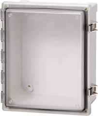 Fibox - Polycarbonate Standard Enclosure Hinge Cover - NEMA 4, 4X, 6, 6P, 12, 13, 10" Wide x 10" High x 6" Deep, Impact, Moisture & Corrosion Resistant, Dirt-tight & Dust-tight - Exact Tool & Supply