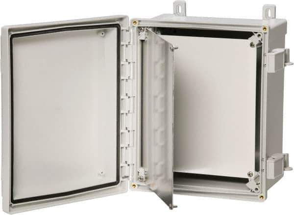 Fibox - Electrical Enclosure Aluminum Swing Panel Hinge Kit - For Use with ARCA JIC - Exact Tool & Supply