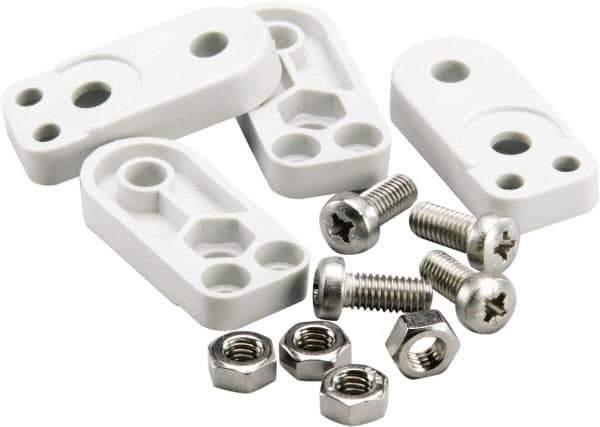 Fibox - Electrical Enclosure Polycarbonate Mounting Foot Kit - For Use with SOLID - Exact Tool & Supply
