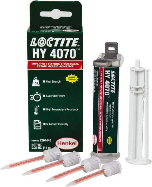 Loctite - 11 g Dual Cartridge Two Part Adhesive - 5 min Working Time - Exact Tool & Supply