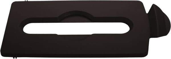 Rubbermaid - Rectangle Lid for Use with 23 Gal Rectangular Recycle Containers - Brown, Polypropylene, For Slim Jim Trash Cans - Exact Tool & Supply