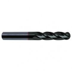 1/4" Dia. - 3 OAL - 30 Helix Super-A CBD Ball Nose EM - 4 FL - Exact Tool & Supply