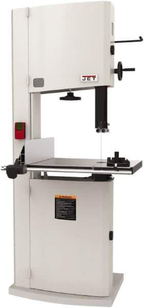 Jet - 14-1/8" Throat Capacity, Step Pulley Vertical Bandsaw - 3,100 SFPM, 1.75 hp, Single Phase - Exact Tool & Supply
