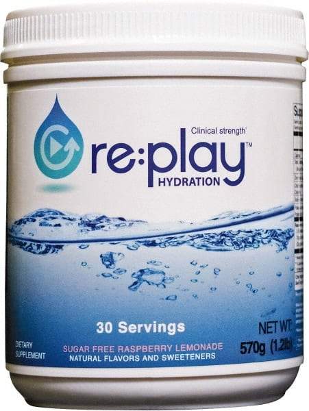 Hydration Health - 19.2 oz Container Sugar Free Raspberry Lemonade Activity Drink - Powdered, Yields 540 oz - Exact Tool & Supply