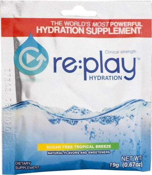 Hydration Health - 0.51 oz Packet Sugar Free Tropical Breeze Activity Drink - Powdered, Yields 16 oz - Exact Tool & Supply