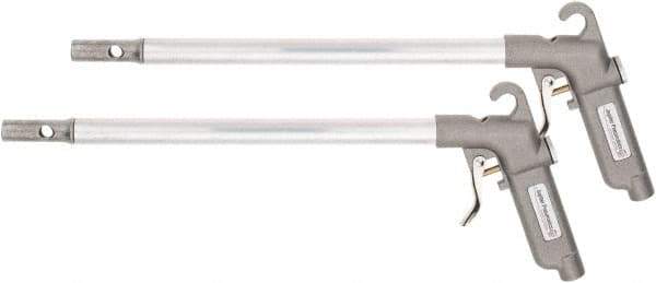 PRO-SOURCE - 150 Max psi High Power Venturi Nozzle Pistol Grip Blow Gun - 1/4 NPT Inlet, 36" Tube Length, Aluminum - Exact Tool & Supply