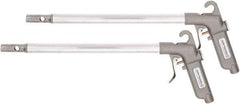 PRO-SOURCE - 150 Max psi High Power Venturi Nozzle Pistol Grip Blow Gun - 1/4 NPT Inlet, 18" Tube Length, Aluminum - Exact Tool & Supply