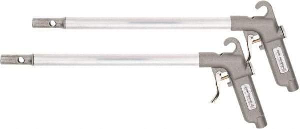 PRO-SOURCE - 150 Max psi High Power Venturi Nozzle Pistol Grip Blow Gun - 1/4 NPT Inlet, 24" Tube Length, Aluminum - Exact Tool & Supply